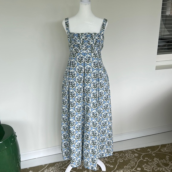Agua by Agua Bendita Dresses & Skirts - Elegant Agua by Aguabendita sun dress in blue, green and white pattern.
